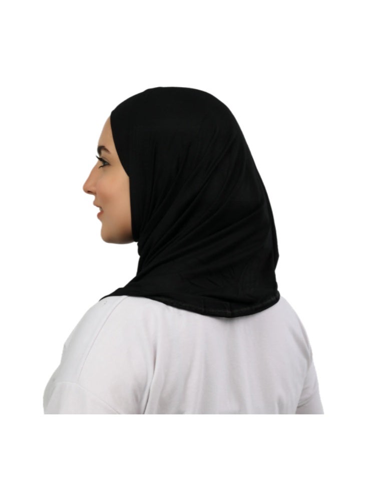 Piece Syrian Hijab Set (Open-Ended Bandana + Slip-on Khimar) - Premium Cotton Lycra - Multi-Colors - Image 2